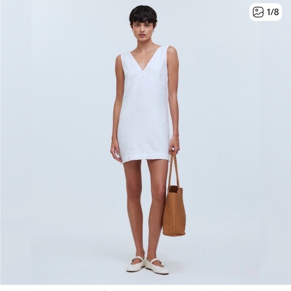 Madewell Ariana V-Neck Mini Dress - L
